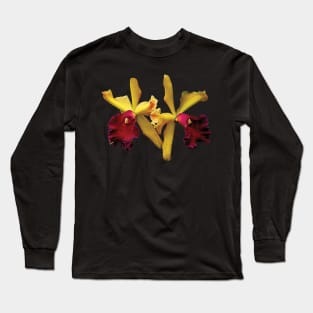 Orchids - Magenta and Yellow Orchid Duo Long Sleeve T-Shirt